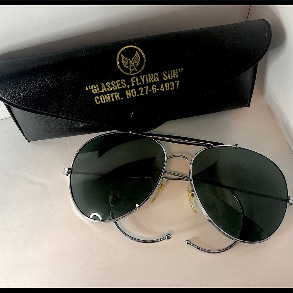 Vintage Flying Sun 27-6-4937 Aviator Sunglasses